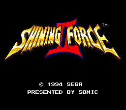 Shining Force II (Europe) Title Screen